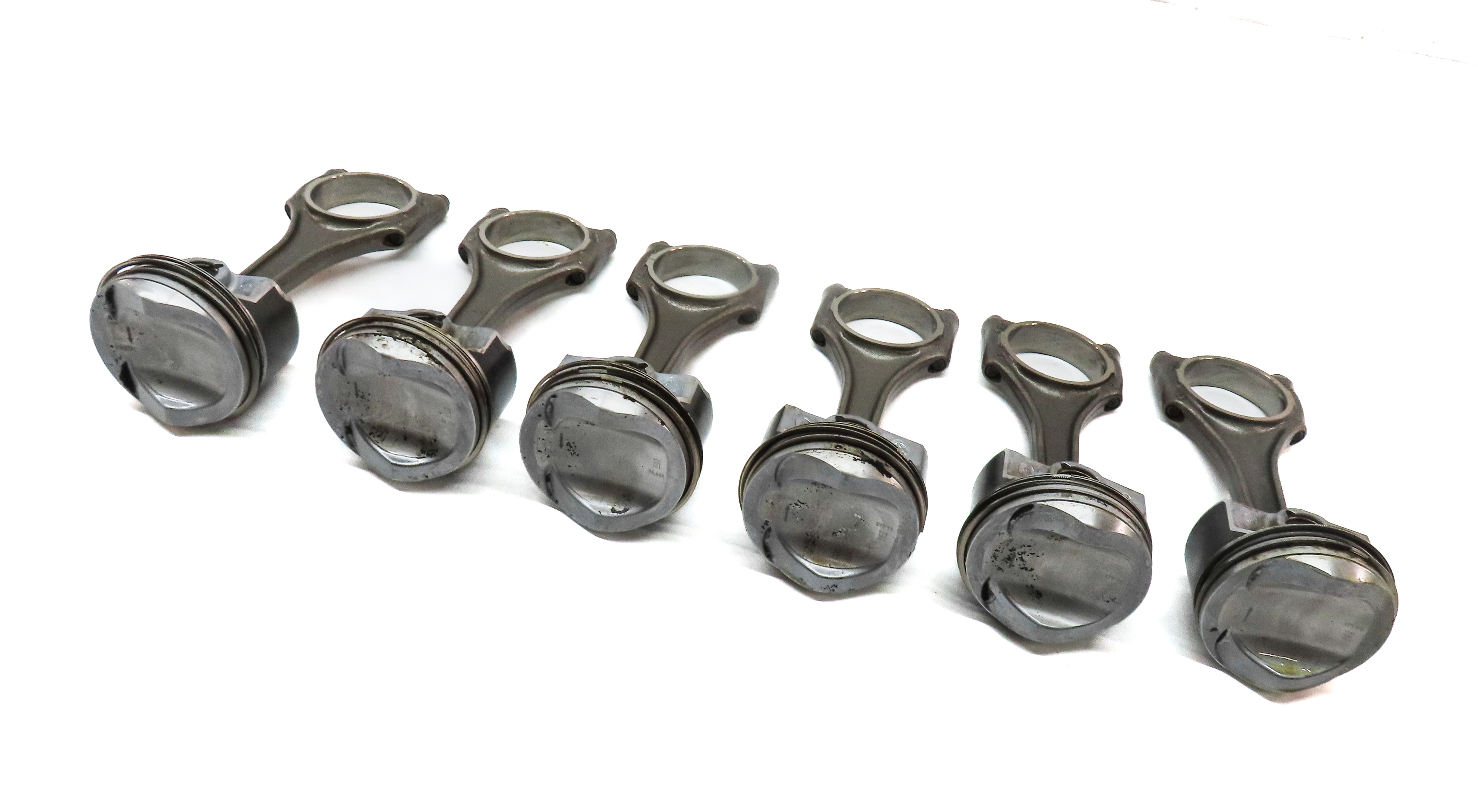 15-19 AUDI A6 A7 A8 Q7 (C7 D4 4H 4M) 3.0L SUPER PISTON & CONNECTING ROD SET 6 — exact item pictured